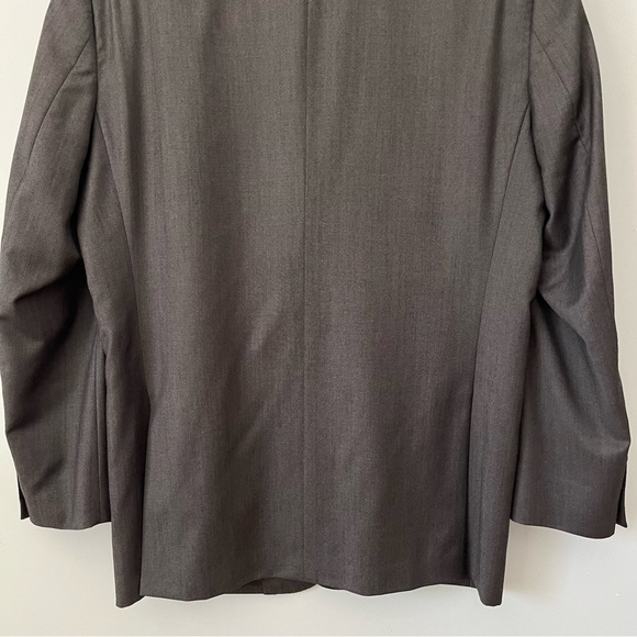 Pronto Uomo Signature Single Breasted 100% Wool Stone Gray Suit Jacket Size 42R - Picture 14 of 16